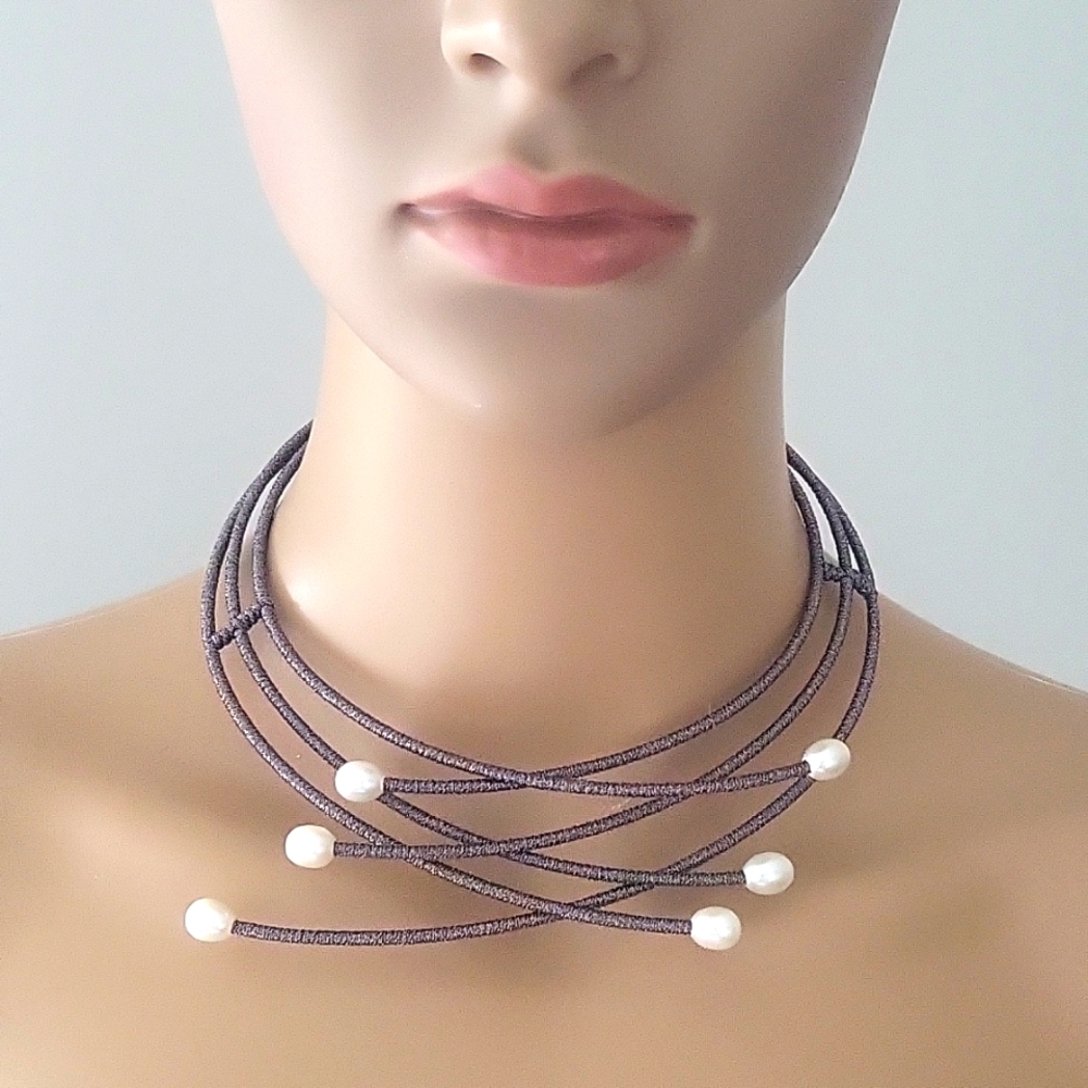 LA Regis Freshwater Cultured Pearl Chocker